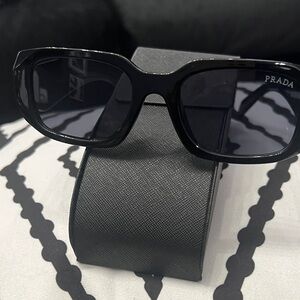 Prada Glossy Black Unisex Sunglasses